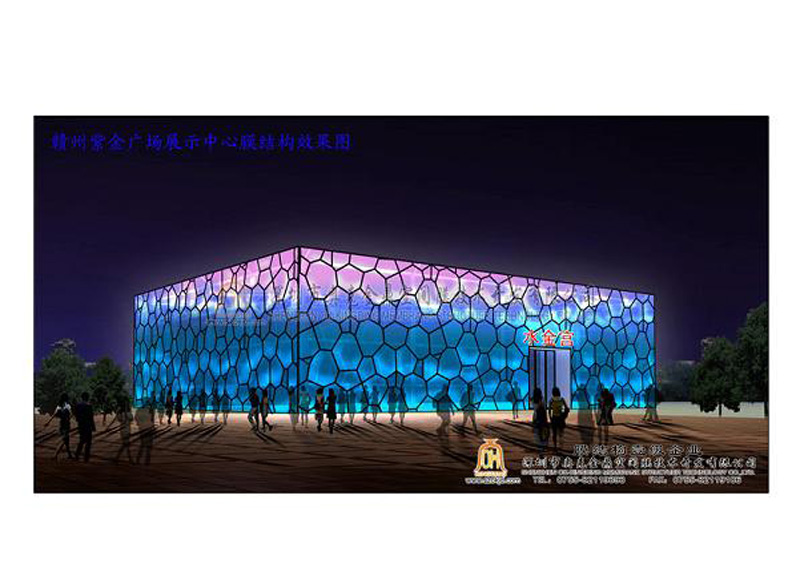 赣州紫金广场“水立方”售楼处ETFE膜结构